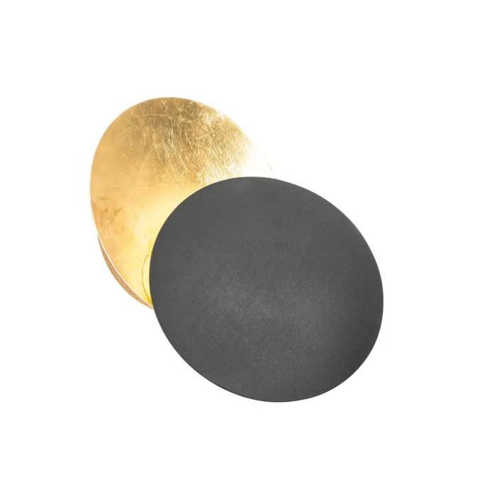 Smarte Wandleuchte Schwarz mit Gold inkl. Wifi G9 - Sunrise