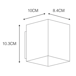 Smarte Wandleuchte Schwarz und Gold Quadratisch Inkl. Wifi G9 - Sola
