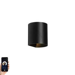 Smarte Wandleuchte schwarz inkl. WiFi G9 - Sabbio