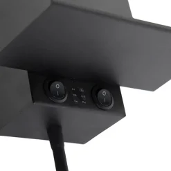 Smarte Wandleuchte schwarz mit USB und Flexarm inkl. WiFi G9 - Flero