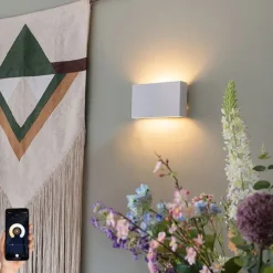 Smarte Wandleuchte weiß 24 cm inkl. 2 WiFi G9 - Otan