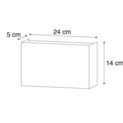Smarte Wandleuchte weiß 24 cm inkl. 2 WiFi G9 - Otan