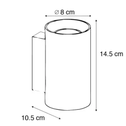 Smarte Wandleuchte weiß inkl. WiFi GU10 - Sandy