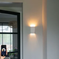 Smarte Wandleuchte Weiß Rund inkl. Wifi G9 - Colja Novo