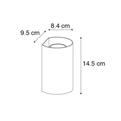 Smarte Wandleuchte weiß rund inkl. 2 WiFi GU10 - Sabbir
