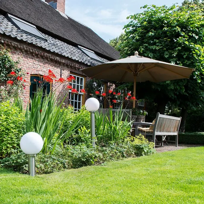 Smarter Außenlaternenmast aus Edelstahl 50 cm inkl. WLAN A60 - Sfera