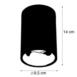 Smarter Aufbauspot schwarz mit gold inkl. WiFi GU10 - Deep