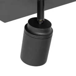 Smarter Badezimmerspot schwarz quadratisch IP44 inkl. 3 WiFi GU10 - Ducha