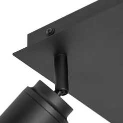 Smarter Badezimmerspot schwarz quadratisch IP44 inkl. 3 WiFi GU10 - Ducha