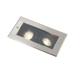 Smarter Bodeneinbaustrahler Stahl 2-flammig Verstellbar IP65 inkl. 2 GU10 50mm - Oneon