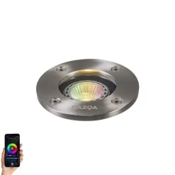 Smarter Bodenspot Edelstahl inkl. WiFi GU10 IP65 - Basic Round