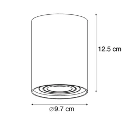 Smarter Deckenspot schwarz verstellbar inkl. Wifi GU10 - Rondoo up