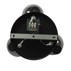 Smarter Deckenstrahler schwarz mit Rauchglas inkl. 3 WiFi P45 - Vidro