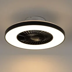 Smarter Deckenventilator schwarz mit Sterneneffekt 60cm inkl. LED Dimmbar mit Fernbedienung - Climo