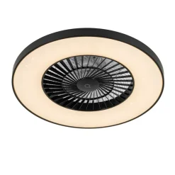 Smarter Deckenventilator schwarz mit Sterneneffekt 60cm inkl. LED Dimmbar mit Fernbedienung - Climo