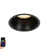 Smarter Einbaustrahler schwarz IP44 inkl. Wifi GU10 50mm - Dept