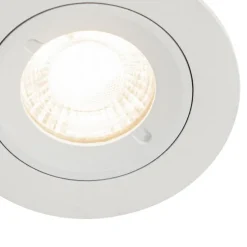 Smarter Einbaustrahler Weiß Rund IP44 inkl. Wifi GU10 50mm - Xena