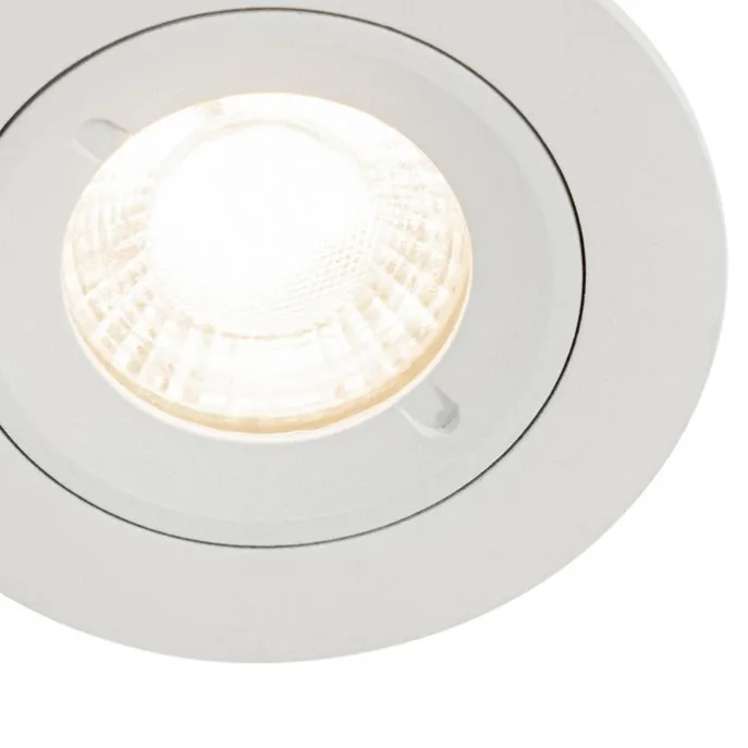 Smarter Einbaustrahler Weiß Rund IP44 inkl. Wifi GU10 50mm - Xena