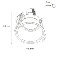 Smarter Einbaustrahler Weiß IP44 inkl. Wifi GU10 50mm - Dept