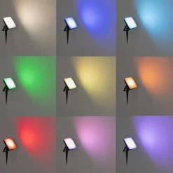 Smarter Heizkörper schwarz 14,5 cm inkl. LED IP65 mit Erdungsstift - Ruud