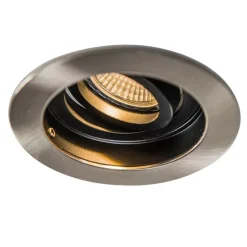 Smarter moderner Einbaustrahler Stahl mit schwarz inkl. Wifi GU10 - Rondoo