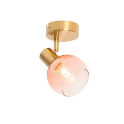 Smarter Strahler Gold mit rosa Glas inkl. WiFi P45 - Vidro