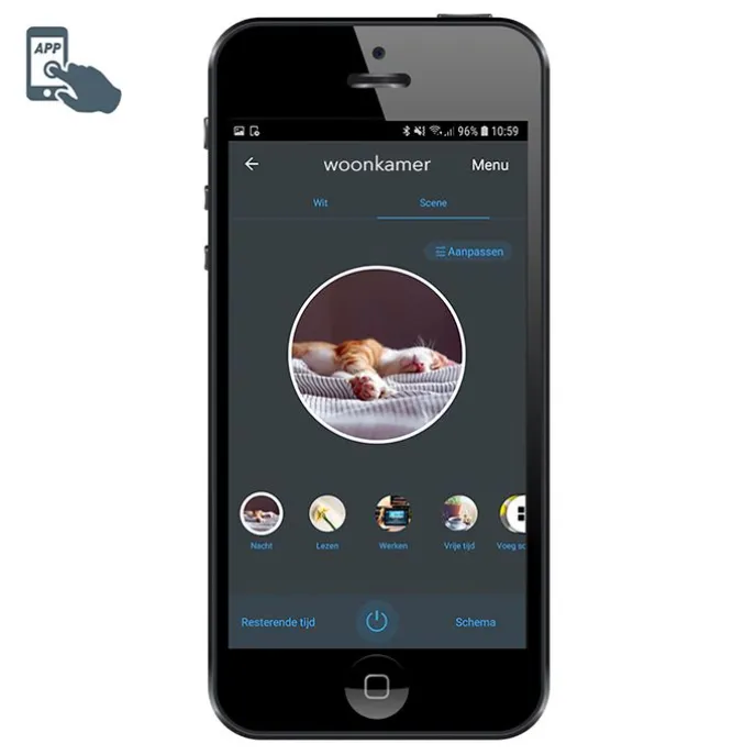 Smartes Badezimmer Einbau-Strahler Weiß Inkl. Wifi GU10 - Shed