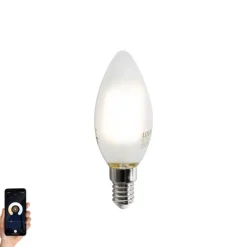 Smartes E14 LED-Leuchtmittel C35 Matt 4,2W 470lm 2700-6500K