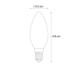 Smartes E14 LED-Leuchtmittel C35 Matt 4,2W 470lm 2700-6500K