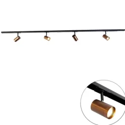 Smartes 1-Phasen-Schienensystem inkl. 4 WiFi GU10 Dunkelbronze - Jeana
