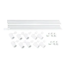 Smartes 1-phasiges Schienensystem mit 10 Strahlern weiß inkl. WLAN GU10 - Iconic Jeana