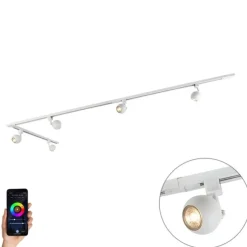 Smartes 1-phasiges Schienensystem inkl. 5 WLAN GU10 weiß - Iconic Gissi