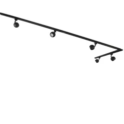 Smartes 1-phasiges Schienensystem inkl. 5 WLAN GU10 schwarz - Iconic Gissi