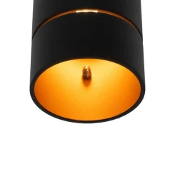 Smart-Wandleuchte schwarz mit goldenem Innenleben inkl. WiFi G9 - Ria