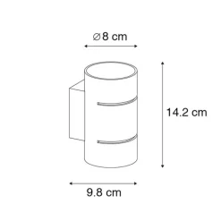 Smart-Wandleuchte schwarz mit goldenem Innenleben inkl. WiFi G9 - Ria
