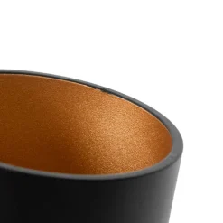 Smart-Wandleuchte schwarz mit goldenem Innenleben inkl. WiFi G9 - Ria