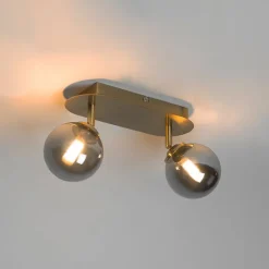 Spot Gold 2-Licht verstellbar mit Rauchglas - Athen