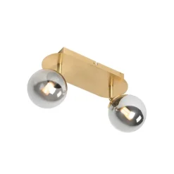 Spot Gold 2-Licht verstellbar mit Rauchglas - Athen
