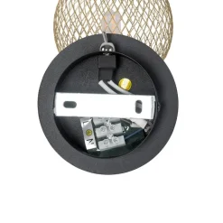Spot schwarz mit gold verstellbar - Athens Wire