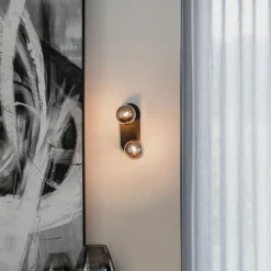 Spot schwarz mit Rauchglas 2-Licht verstellbar - Athen