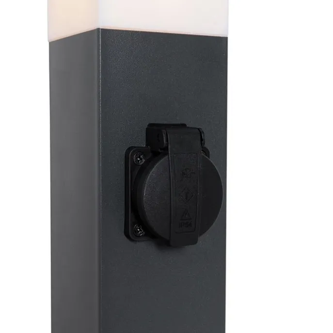 Steh-Außenleuchte dunkelgrau 45 cm mit Fassung IP44 - Malios