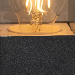 Stehende Außenlampe schwarz 50 cm IP44 mit Rauchglaseffekt - Dänemark