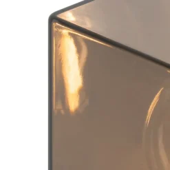 Stehende Außenlampe schwarz 50 cm IP44 mit Rauchglaseffekt - Dänemark