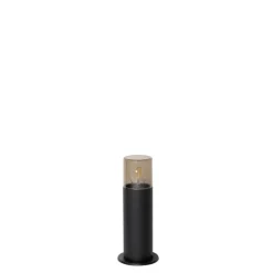 Stehende Außenleuchte schwarz mit Rauchschirm 30 cm IP44 - Odense