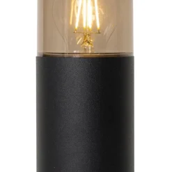 Stehende Außenleuchte schwarz mit Rauchschirm 30 cm IP44 - Odense