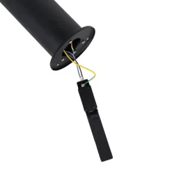 Stehende Außenleuchte schwarz mit Opalschirm 70 cm - Odense