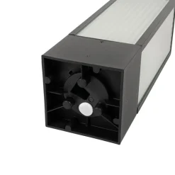 Stehende Außenleuchte schwarz mit geripptem Glas 40 cm IP44 - Charlois