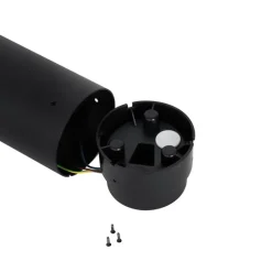 Stehende Außenleuchte schwarz mit Opalglas 50 cm IP44 - Huma