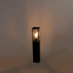 Stehende Außenleuchte schwarz 80 cm mit Erdspieß und Kabeltülle - Charlois