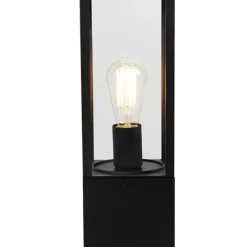 Stehende Außenleuchte schwarz 80 cm mit Erdspieß und Kabeltülle - Charlois